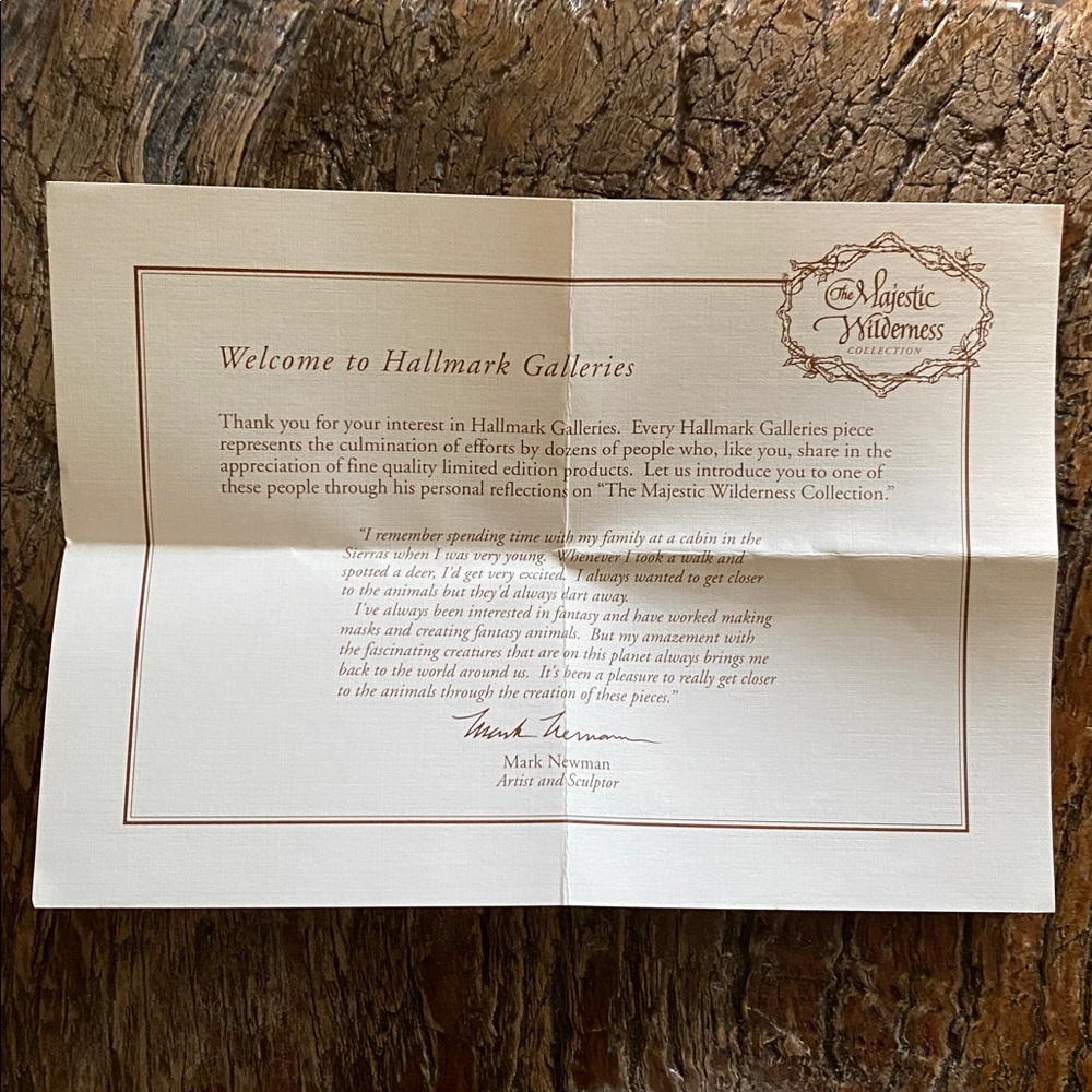 🐾Vintage🐾Hallmark Limited Edition Majestic Wilderness Collection Black Bear - Picture 9 of 10